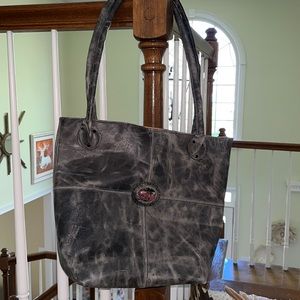 Guatemalan Handmade Leather Bag.